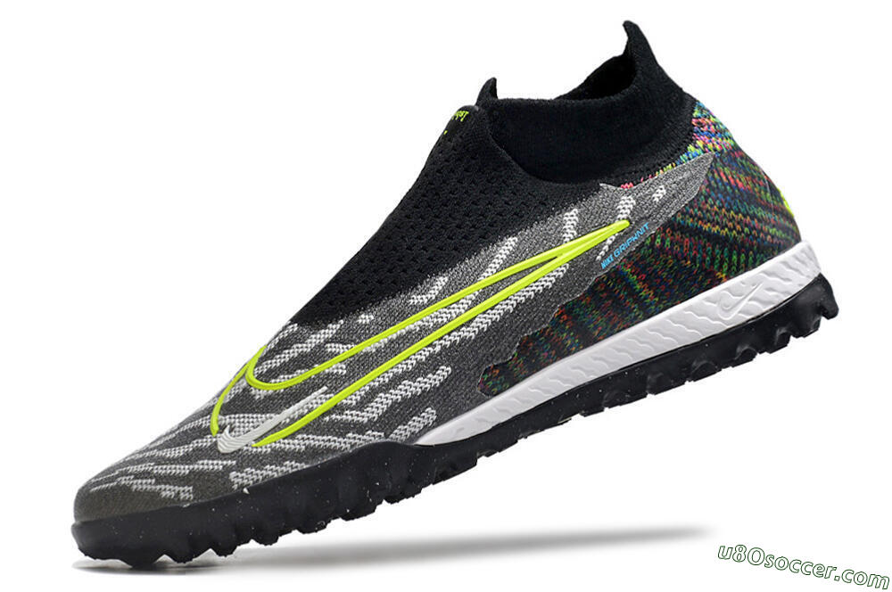 Nike Phantom GX Elite DF Link TF Artificial Turf Soccer Shoes - Grey/Rainbow 5