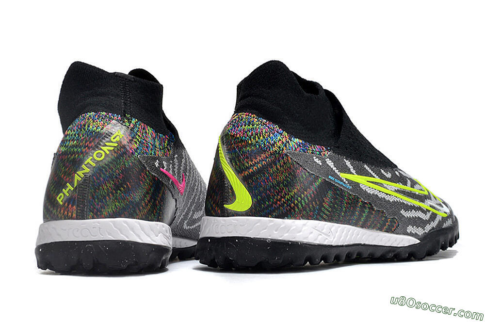 Nike Phantom GX Elite DF Link TF Artificial Turf Soccer Shoes - Grey/Rainbow 6
