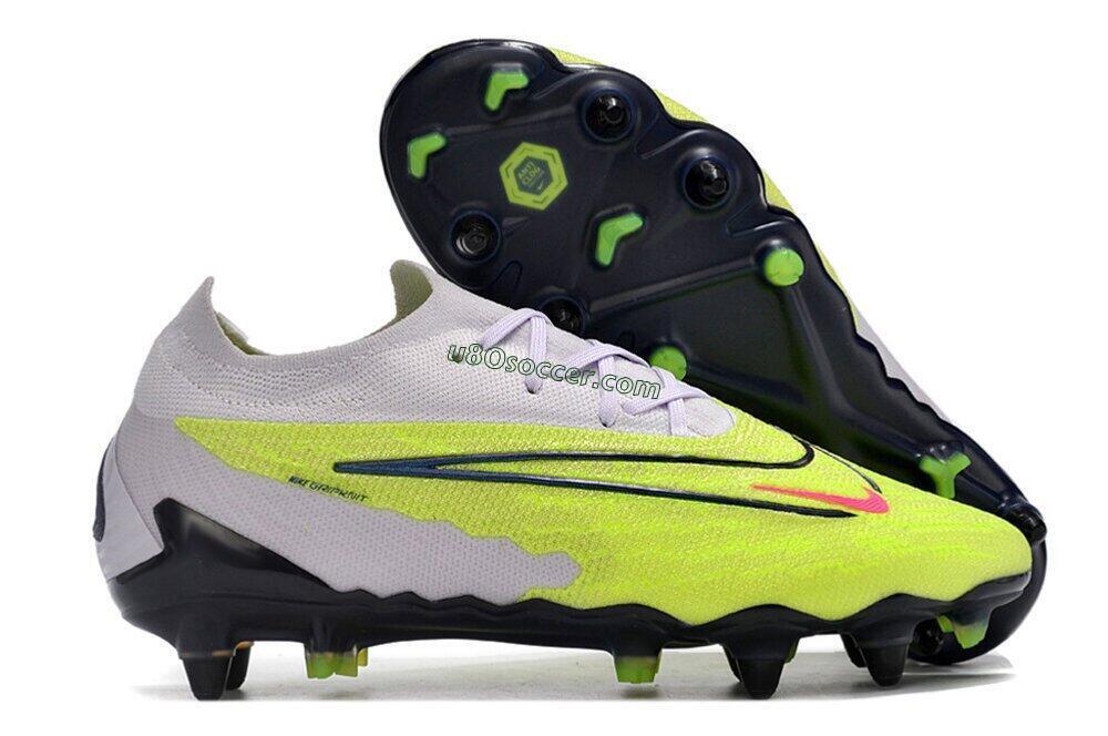 Nike Phantom GX Elite SG Soft Ground Soccer Cleats - Grey/Yellow/Black 1