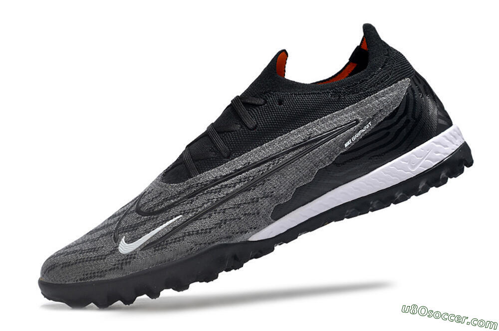 Nike Phantom GX Elite TF Artificial Turf Soccer Shoes - Black/White/Grey 5