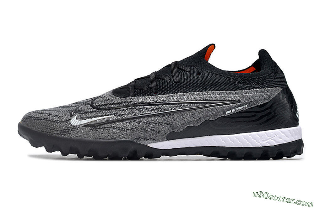Nike Phantom GX Elite TF Artificial Turf Soccer Shoes - Black/White/Grey 2