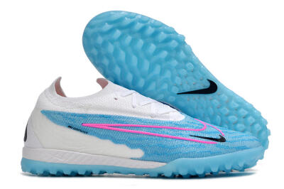 Nike Phantom GX Elite TF Artificial Turf Soccer Shoes - Blue/White/Pink
