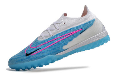 Nike Phantom GX Elite TF Artificial Turf Soccer Shoes - Blue/White/Pink