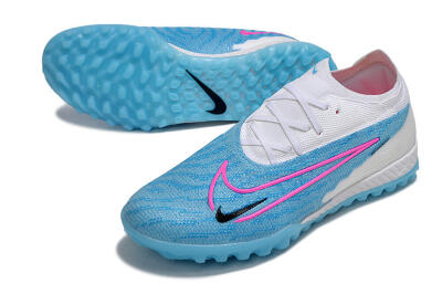 Nike Phantom GX Elite TF Artificial Turf Soccer Shoes - Blue/White/Pink