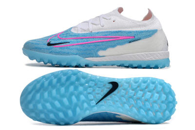 Nike Phantom GX Elite TF Artificial Turf Soccer Shoes - Blue/White/Pink