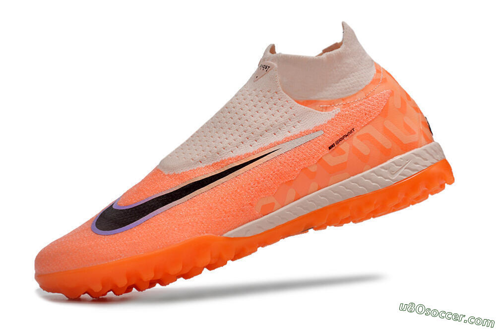 Nike Phantom GX Elite DF Link TF Artificial Turf Soccer Shoes - Orange/Pink/Black/Purple 5