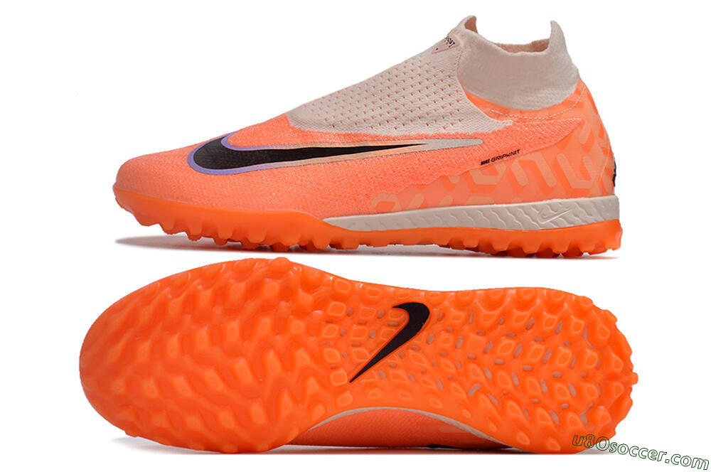 Nike Phantom GX Elite DF Link TF Artificial Turf Soccer Shoes - Orange/Pink/Black/Purple 0