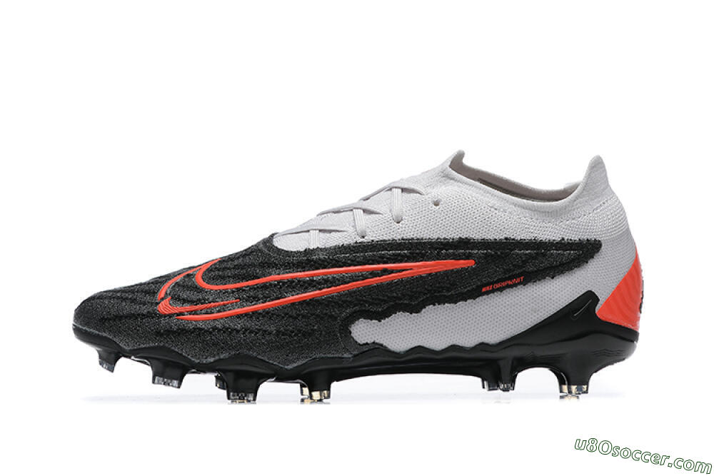 Nike Phantom GX Elite FG Firm Ground Soccer Cleats - Black/White/Red 2