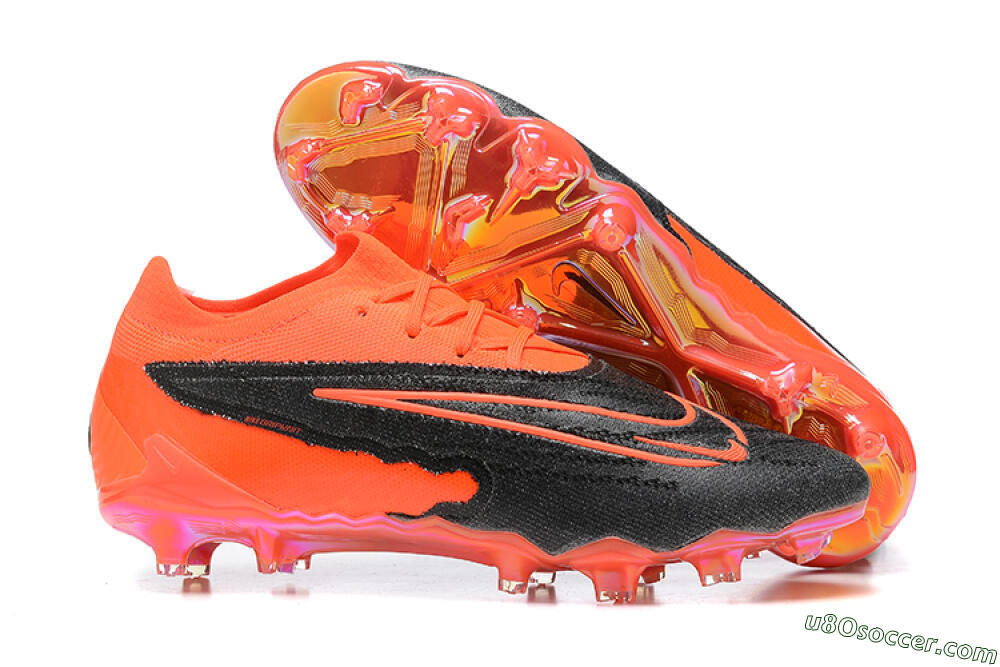 Nike Phantom GX Elite FG Firm Ground Soccer Cleats - Orange/Black/Grey 1