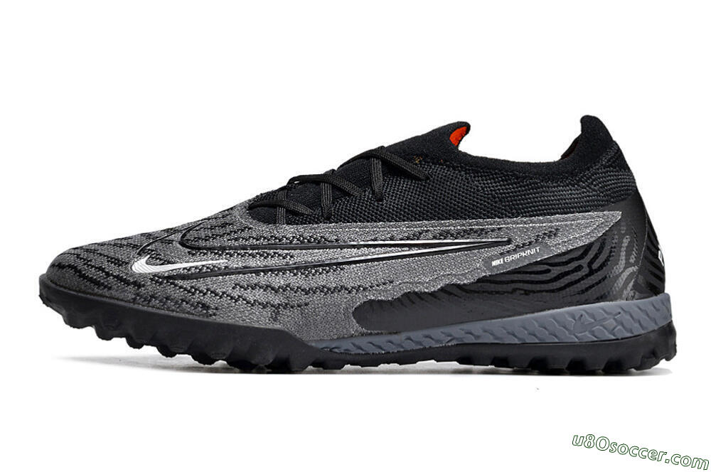Nike Phantom GX Elite TF Artificial Turf Soccer Shoes - Black/Grey/White 2