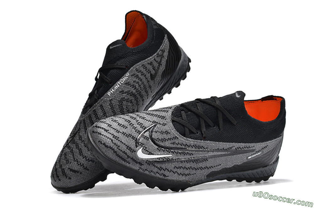 Nike Phantom GX Elite TF Artificial Turf Soccer Shoes - Black/Grey/White 6