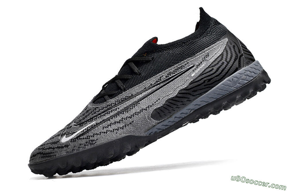 Nike Phantom GX Elite TF Artificial Turf Soccer Shoes - Black/Grey/White 8