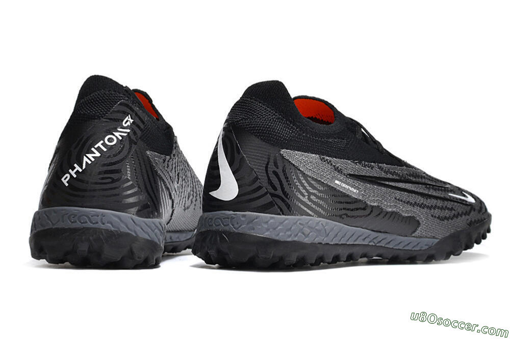 Nike Phantom GX Elite TF Artificial Turf Soccer Shoes - Black/Grey/White 9