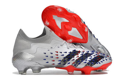 Adidas Predator Freak.1 FG Firm Ground Soccer Cleats - Silver/Blue/Red/Black