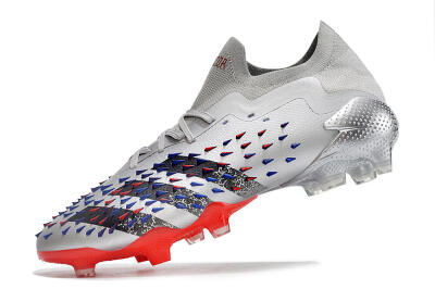 Adidas Predator Freak.1 FG Firm Ground Soccer Cleats - Silver/Blue/Red/Black
