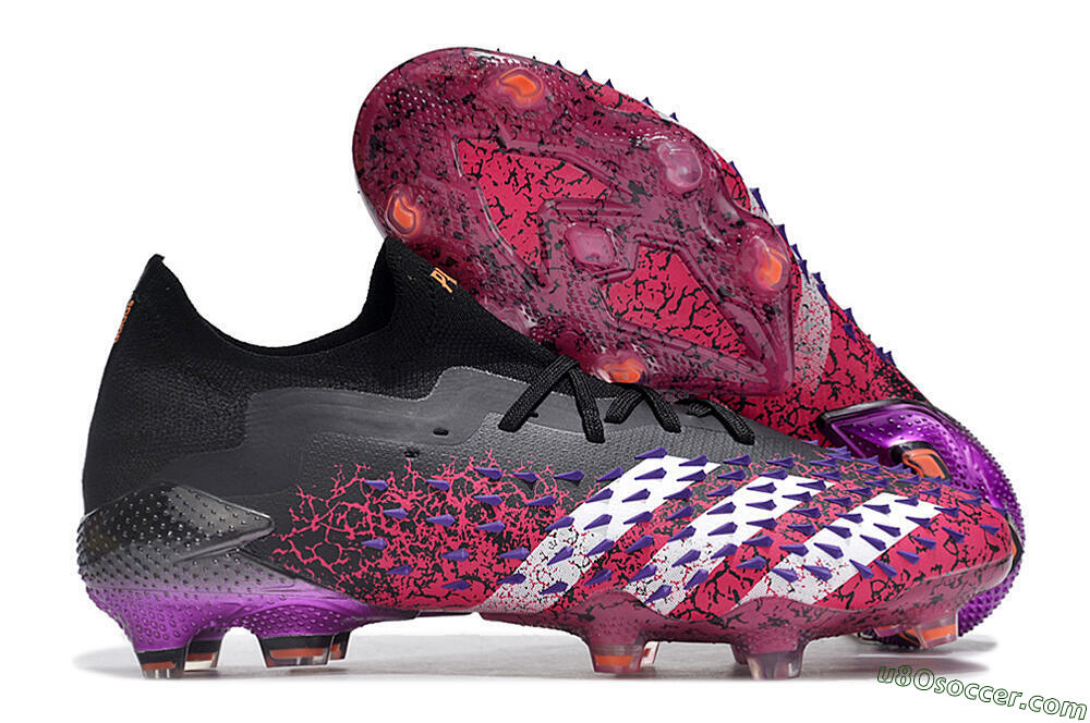 Adidas Predator Freak.1 FG Firm Ground Soccer Cleats - Black/Pink/Purple 1