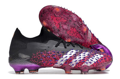 Adidas Predator Freak.1 FG Firm Ground Soccer Cleats - Black/Pink/Purple