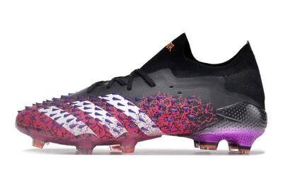 Adidas Predator Freak.1 FG Firm Ground Soccer Cleats - Black/Pink/Purple
