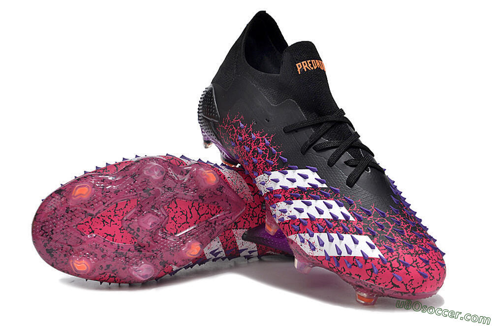 Adidas Predator Freak.1 FG Firm Ground Soccer Cleats - Black/Pink/Purple 3