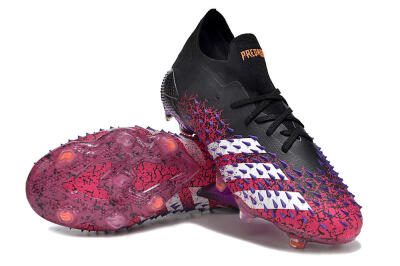 Adidas Predator Freak.1 FG Firm Ground Soccer Cleats - Black/Pink/Purple