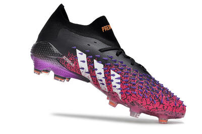 Adidas Predator Freak.1 FG Firm Ground Soccer Cleats - Black/Pink/Purple