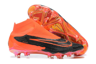 Nike Phantom GX Elite FG Firm Ground Soccer Cleats - Orange/Black/Grey