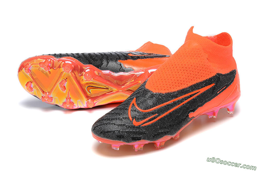 Nike Phantom GX Elite FG Firm Ground Soccer Cleats - Orange/Black/Grey 3