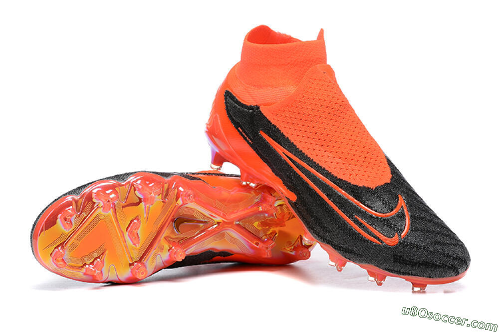 Nike Phantom GX Elite FG Firm Ground Soccer Cleats - Orange/Black/Grey 4