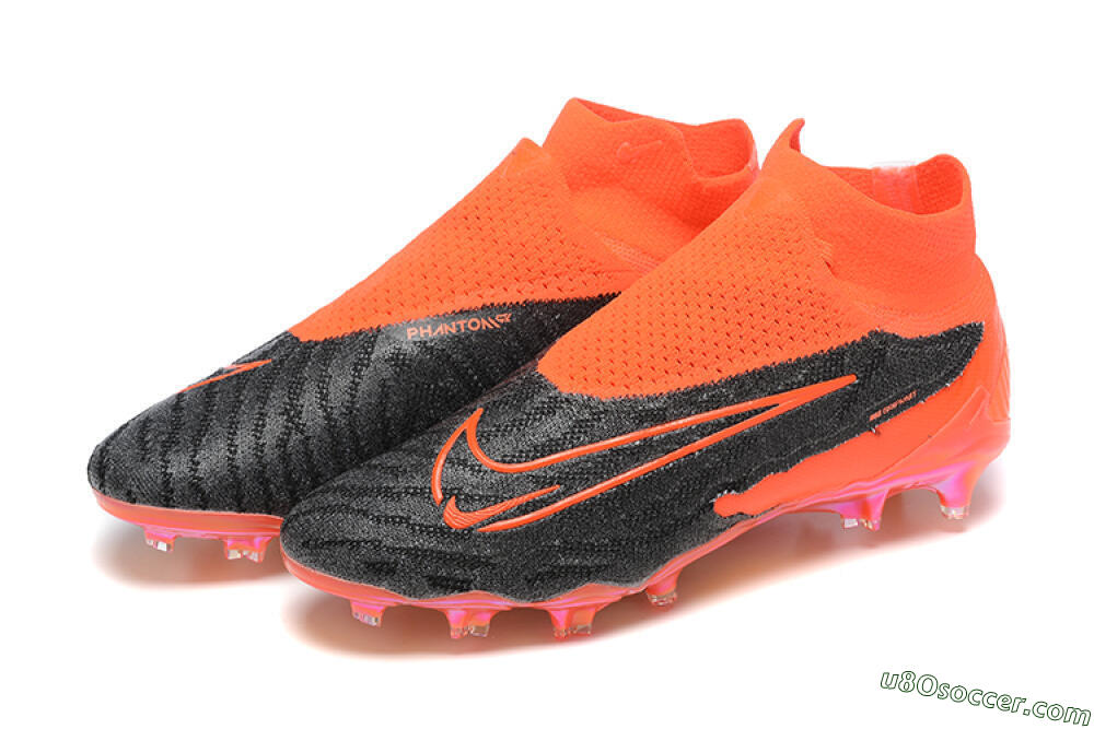 Nike Phantom GX Elite FG Firm Ground Soccer Cleats - Orange/Black/Grey 5