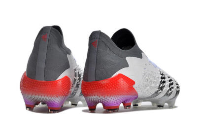 Adidas Predator Freak.1 FG Firm Ground Soccer Cleats - White/Black/Grey/Red