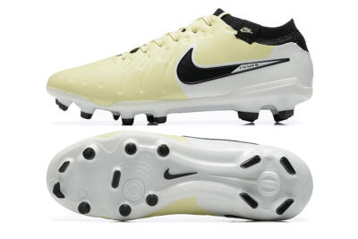 Nike Tiempo Legend 10 Elite FG Firm Ground Soccer Cleats - Beige/White/Black
