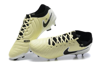 Nike Tiempo Legend 10 Elite FG Firm Ground Soccer Cleats - Beige/White/Black