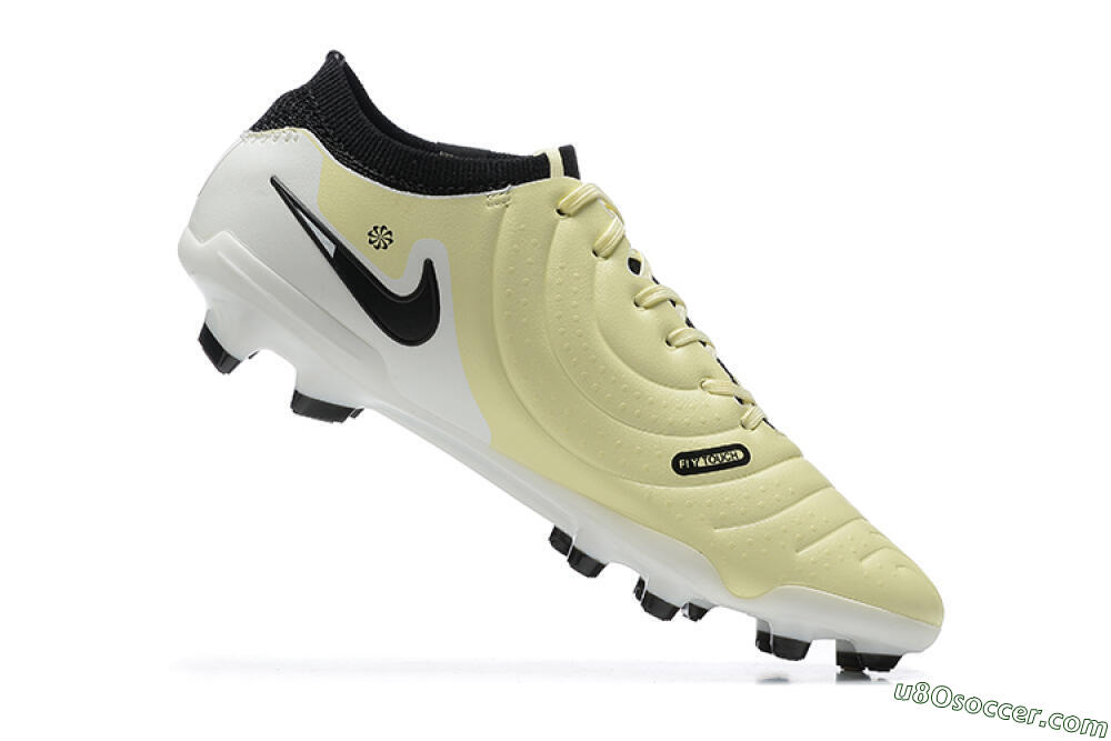 Nike Tiempo Legend 10 Elite FG Firm Ground Soccer Cleats - Beige/White/Black 7