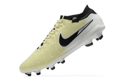 Nike Tiempo Legend 10 Elite FG Firm Ground Soccer Cleats - Beige/White/Black