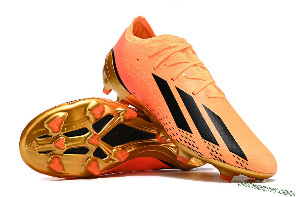 Adidas X Speedportal .1 2022 World Cup Boots FG Firm Ground Soccer Cleats - Orange/Black/Gold 4