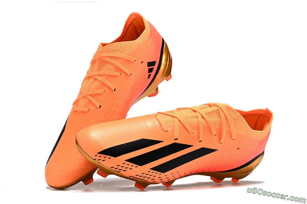 Adidas X Speedportal .1 2022 World Cup Boots FG Firm Ground Soccer Cleats - Orange/Black/Gold 6