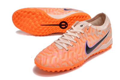 Nike Tiempo Legend 10 Elite TF Artificial Turf Soccer Shoes - Orange/White/Black