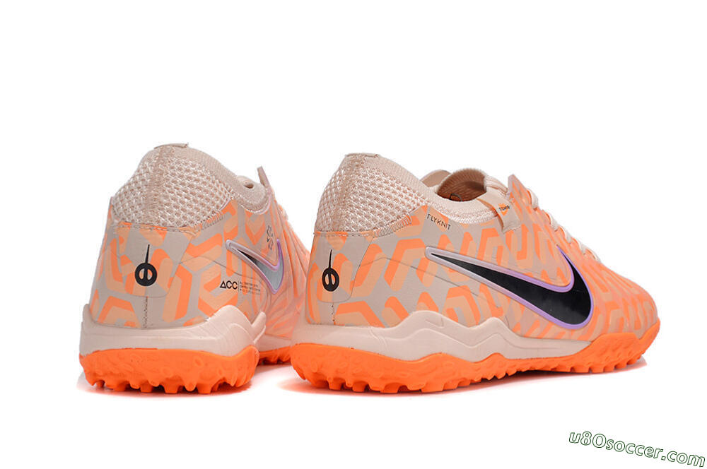 Nike Tiempo Legend 10 Elite TF Artificial Turf Soccer Shoes - Orange/White/Black 8