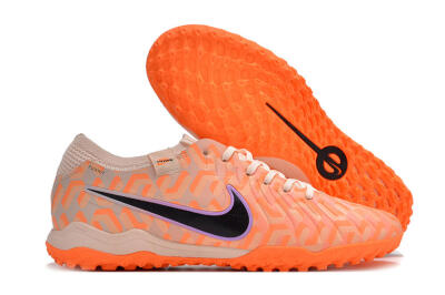 Nike Tiempo Legend 10 Elite TF Artificial Turf Soccer Shoes - Orange/White/Black