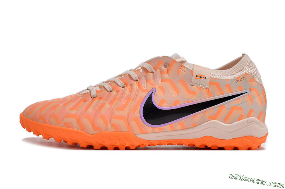 Nike Tiempo Legend 10 Elite TF Artificial Turf Soccer Shoes - Orange/White/Black 2