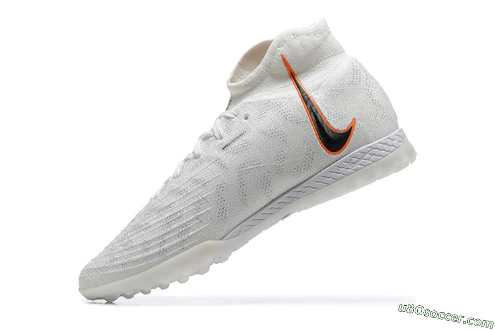 Nike Phantom GX DF Elite TF Artificial Turf Soccer Shoes - White/Black/Orange 7