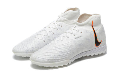 Nike Phantom GX DF Elite TF Artificial Turf Soccer Shoes - White/Black/Orange