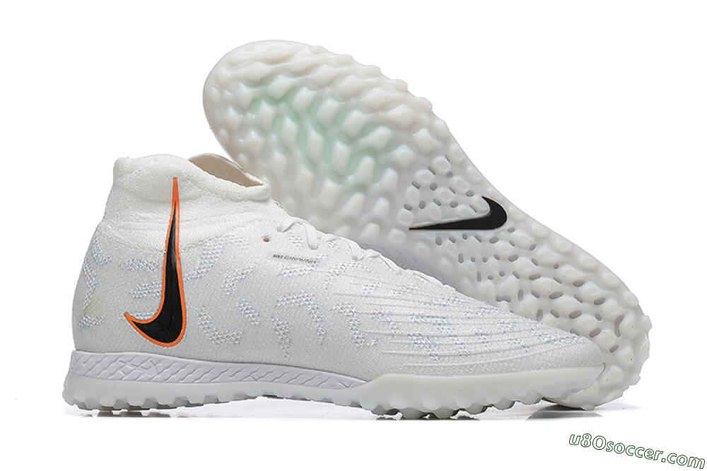 Nike Phantom GX DF Elite TF Artificial Turf Soccer Shoes - White/Black/Orange 1