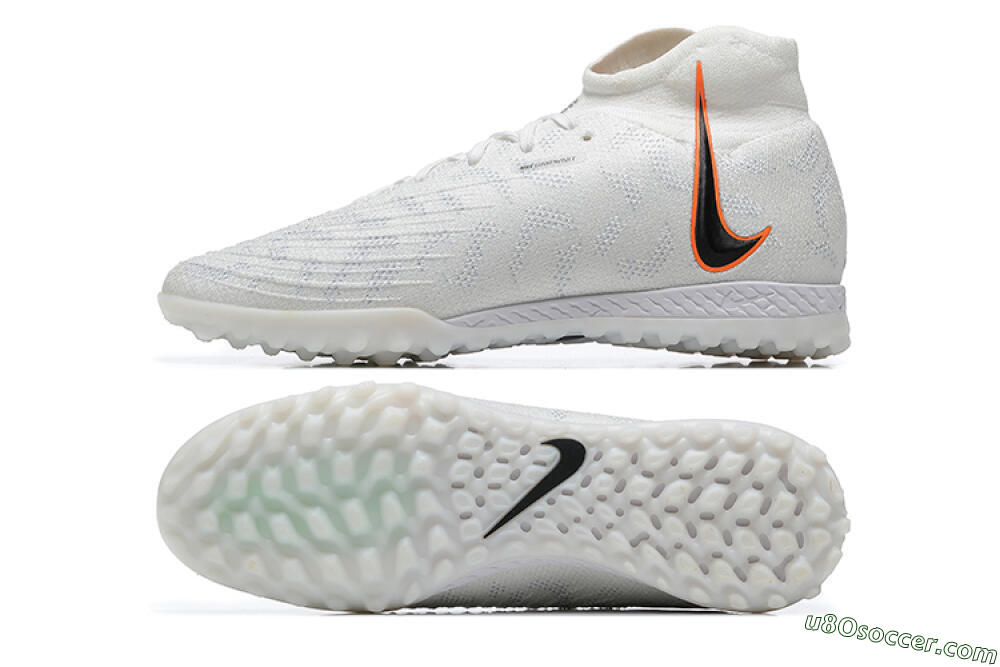 Nike Phantom GX DF Elite TF Artificial Turf Soccer Shoes - White/Black/Orange 0