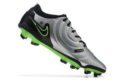 NikeTiempo Legend 10 Elite FG Firm Ground Soccer Cleats - Silver/Black/Blue