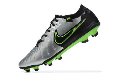NikeTiempo Legend 10 Elite FG Firm Ground Soccer Cleats - Silver/Black/Blue