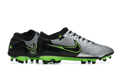 NikeTiempo Legend 10 Elite FG Firm Ground Soccer Cleats - Silver/Black/Blue