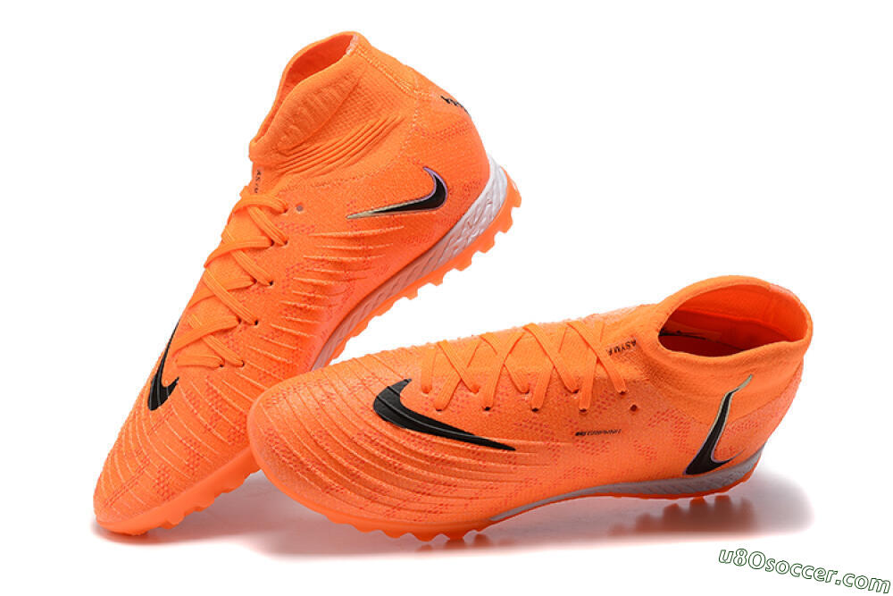 Nike Phantom GX DF Elite TF Artificial Turf Soccer Shoes - Orange/Silver/Black 5