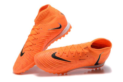 Nike Phantom GX DF Elite TF Artificial Turf Soccer Shoes - Orange/Silver/Black