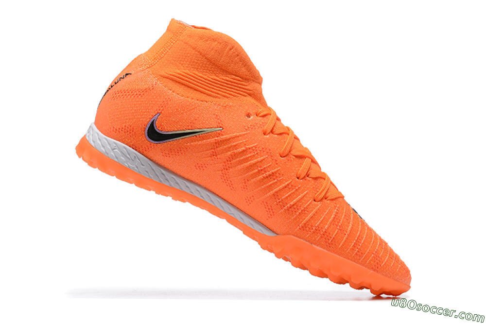 Nike Phantom GX DF Elite TF Artificial Turf Soccer Shoes - Orange/Silver/Black 6